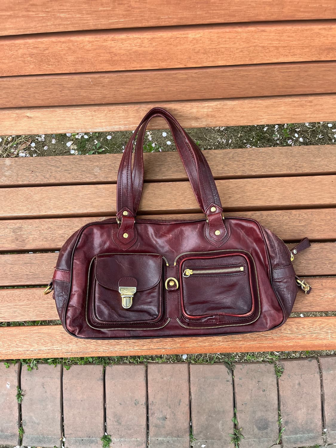 이탈리아 제작 하이엔드 레더, ETRO 버건디 토트백 ✨ 상품이미지1