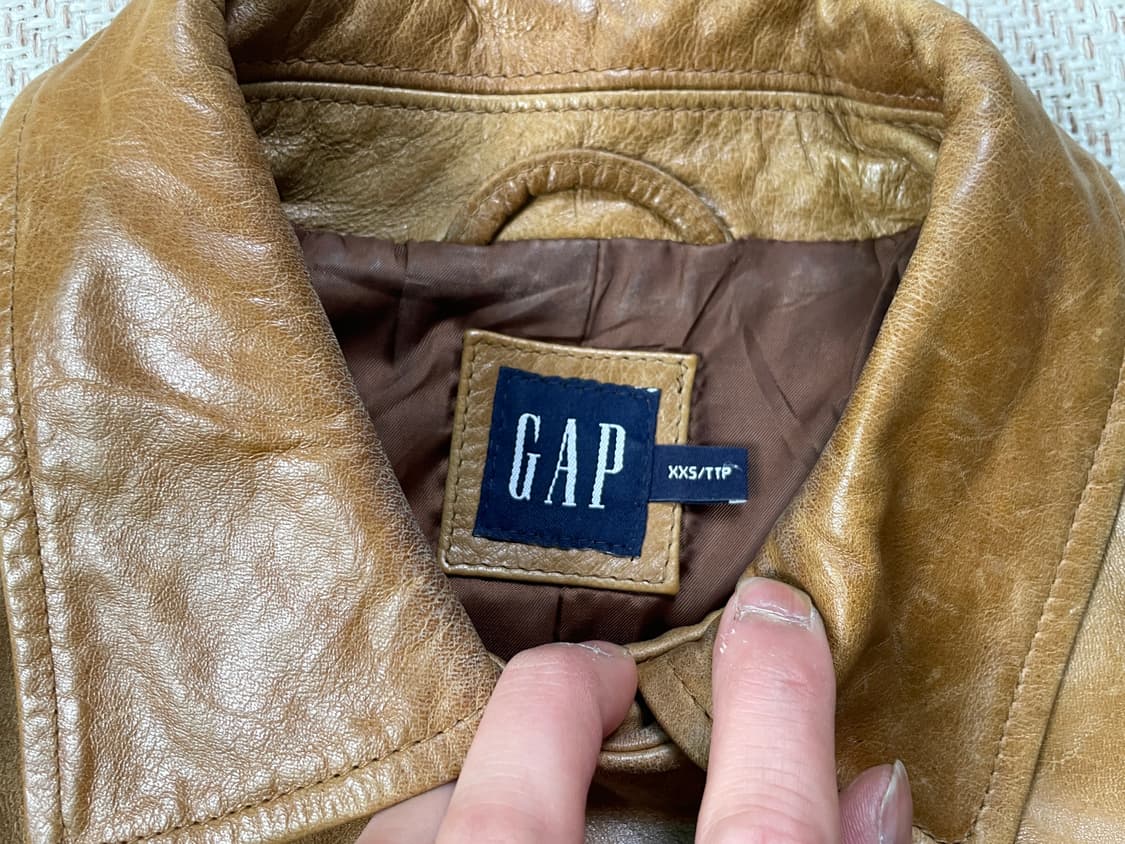 올드 갭 싱글 브레스티드 레더 코트 J03688 상품이미지5