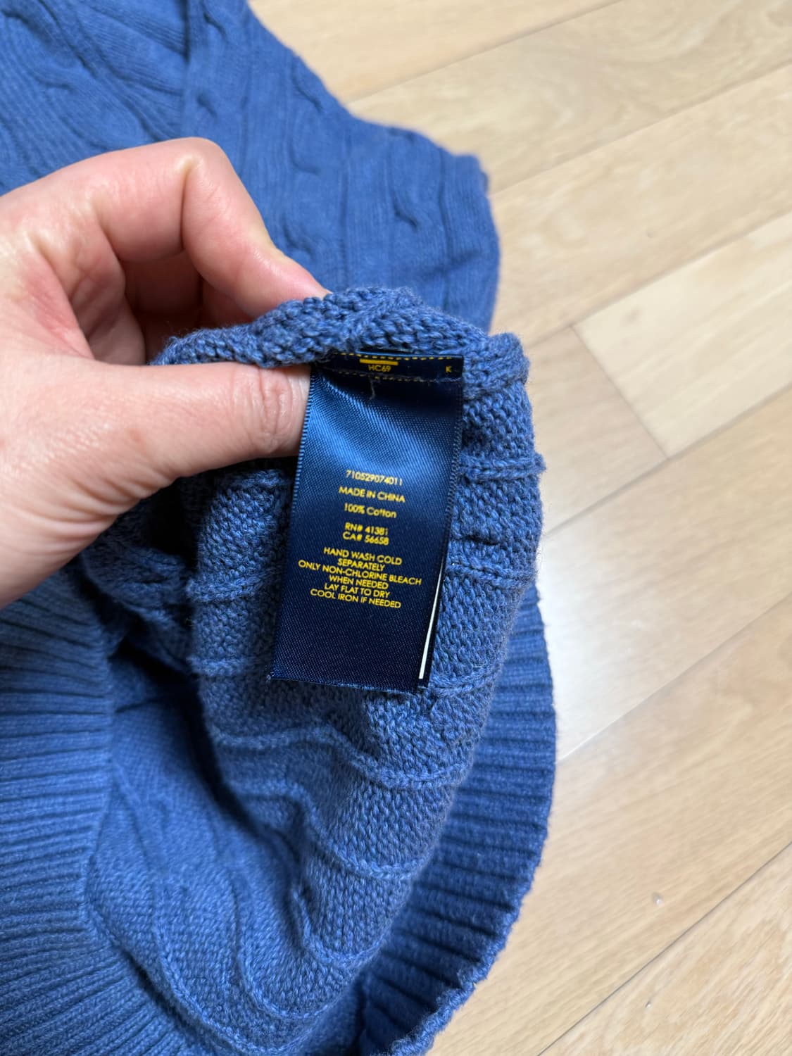 폴로 꽈배기 면 니트 상품이미지4