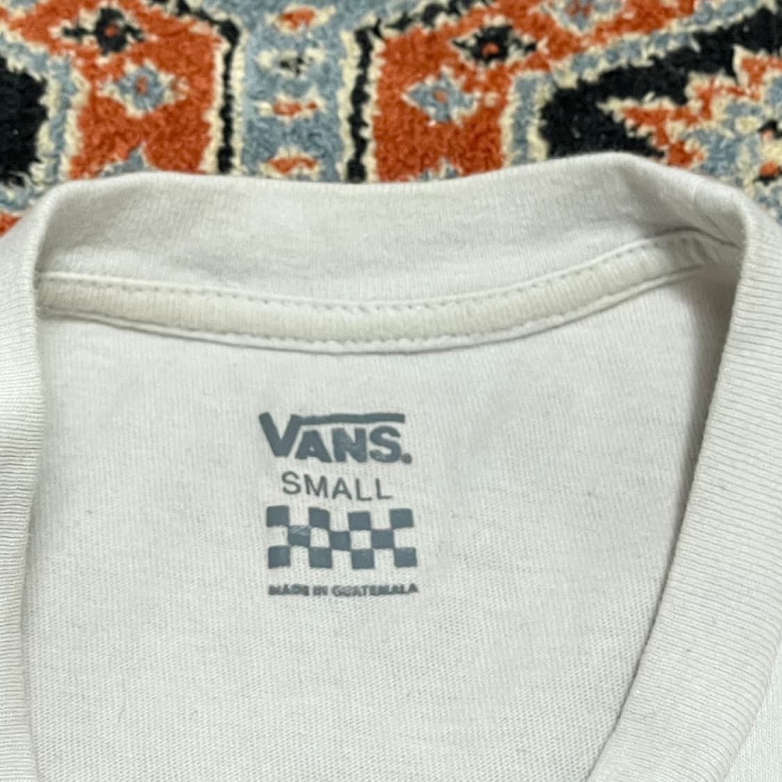 반스 프린팅 화이트 반팔티셔츠 여성S 상품이미지4