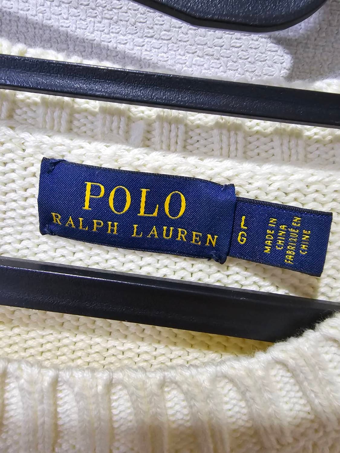 정품 폴로 랄프로렌 화이트 곰돌이 니트 100 / L 상품이미지4