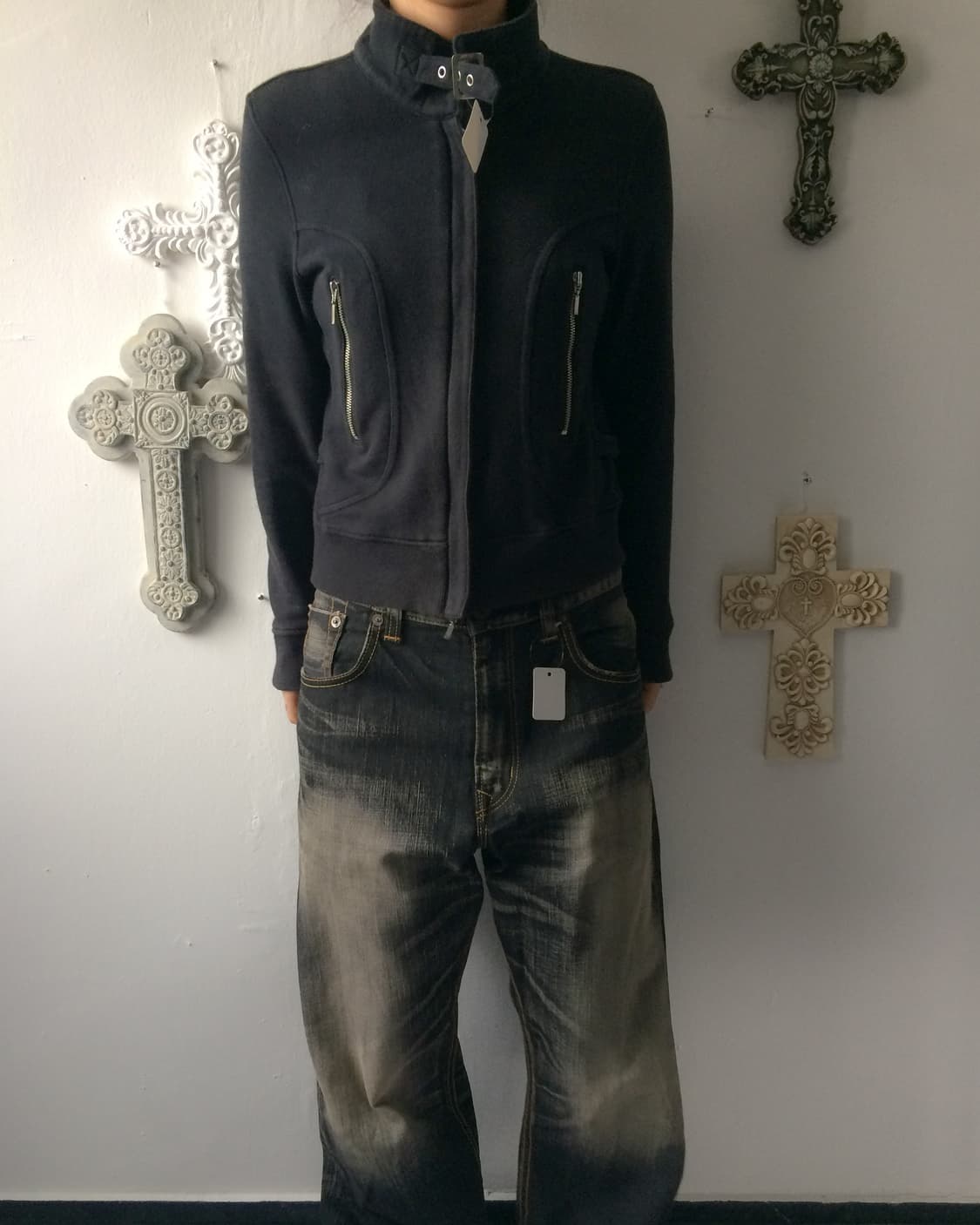 Belted high neck jacket 상품이미지5