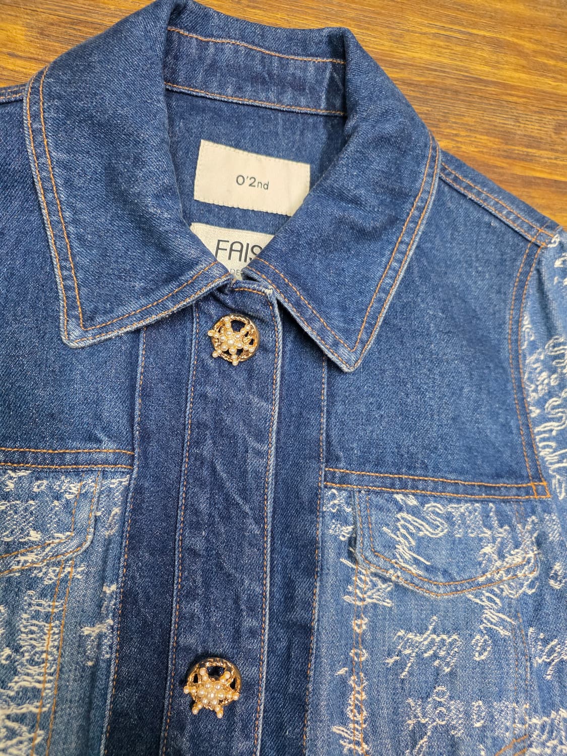 오즈세컨  데님자켓 상품이미지2