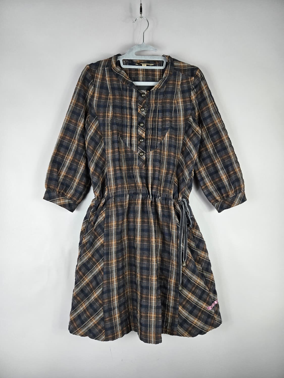 [무료배송]써스데이아일랜드 S 여성 8부소매 체크 원피스 상품이미지1