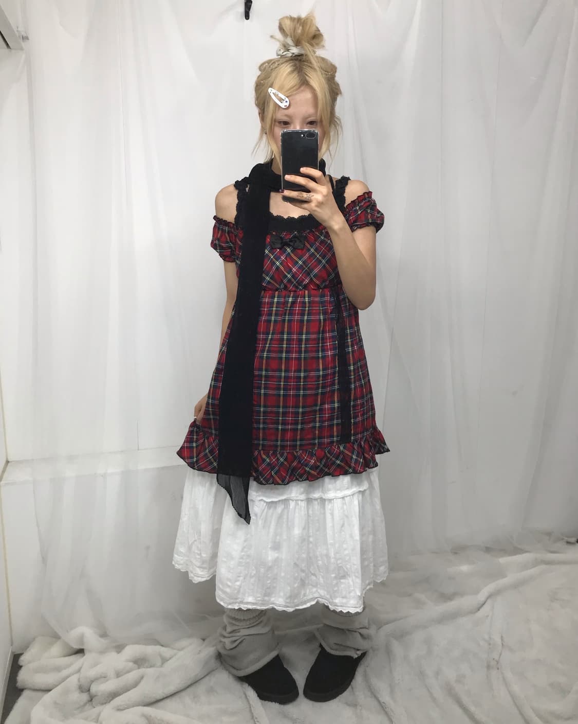 ✿ 레드체크 러블리 코디set ✿ 상품이미지4