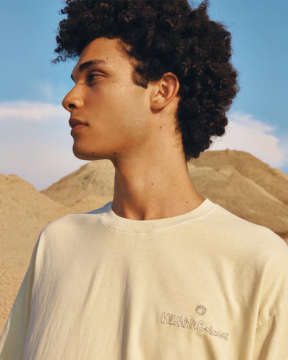 999휴머니티 X 뉴발란스 / 다이드 티셔츠 / Light Yellow 상품이미지3