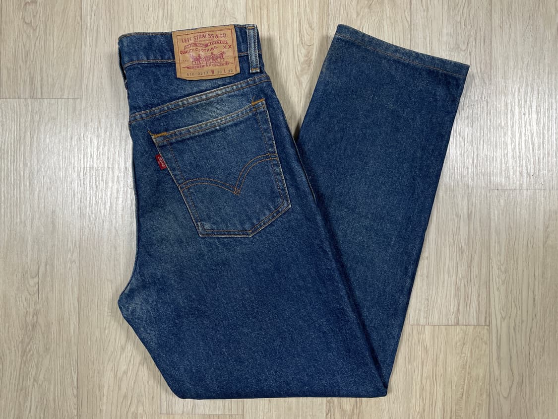 29) 90's 리바이스 616 테이퍼드핏 진청 데님팬츠 상품이미지1