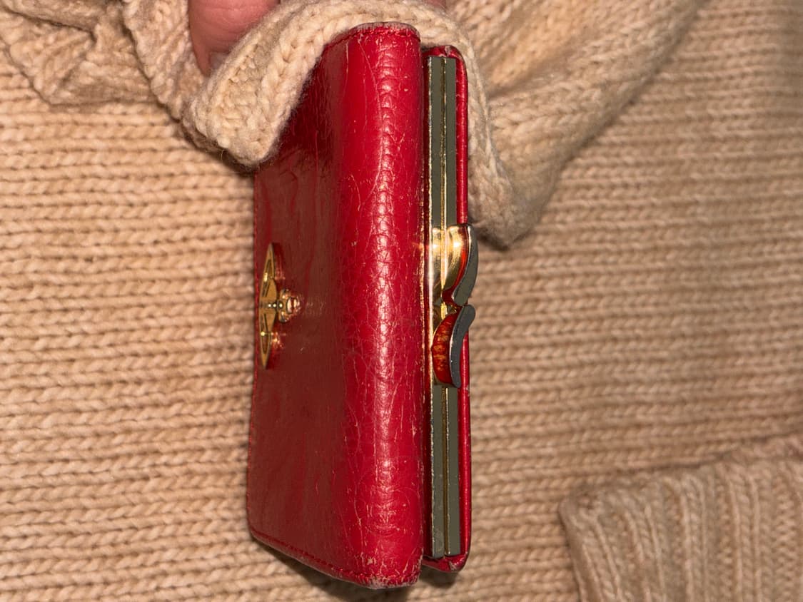 archive 비비안웨스트우드 브리튼 레드 가마구치 trifold 반지갑 상품이미지2