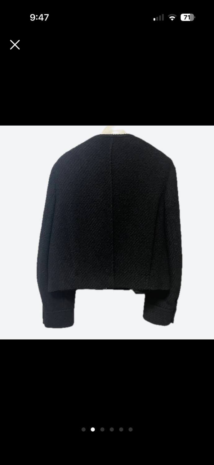 (미착용) 앳코너 카라 탈부착 트위드 자켓 상품이미지4