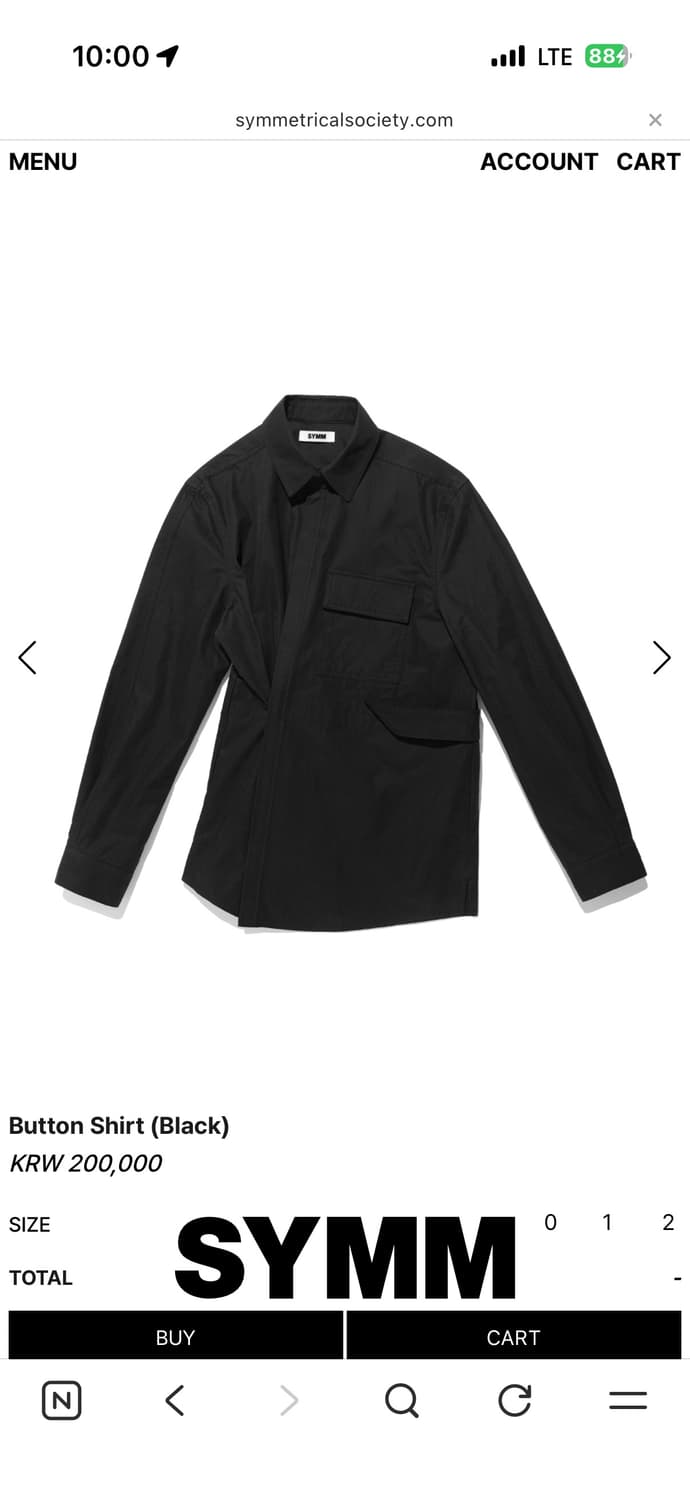 [새상품] SYMM 버튼 셔츠 (L-XL) 상품이미지4