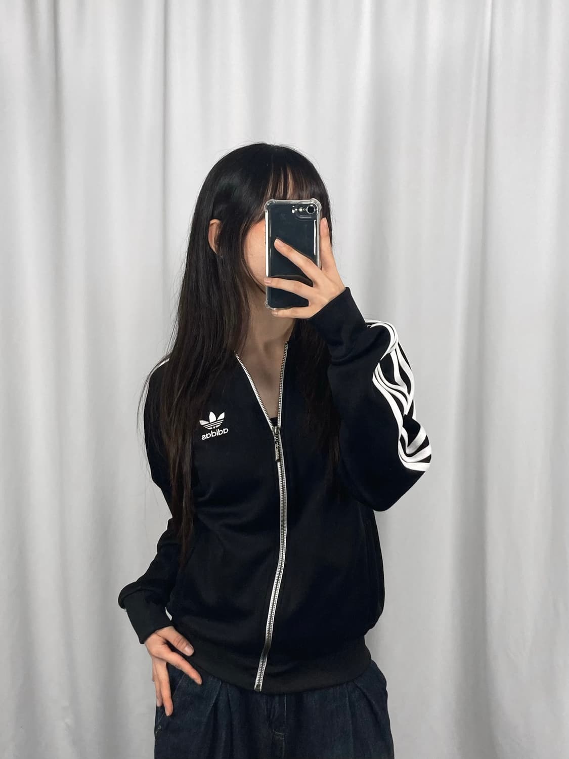 아디다스 블랙 슈퍼스타 져지 집업 상품이미지1