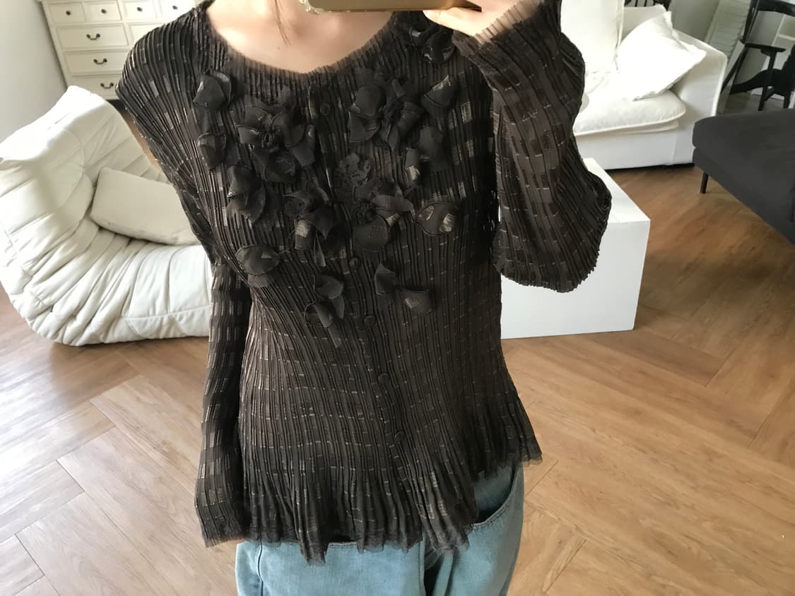vintage pleats blouse 상품이미지8