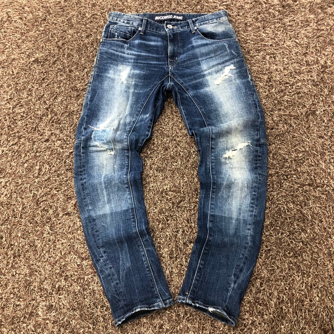 버커루 워싱 디스 데미지 데님 팬츠 상품이미지1