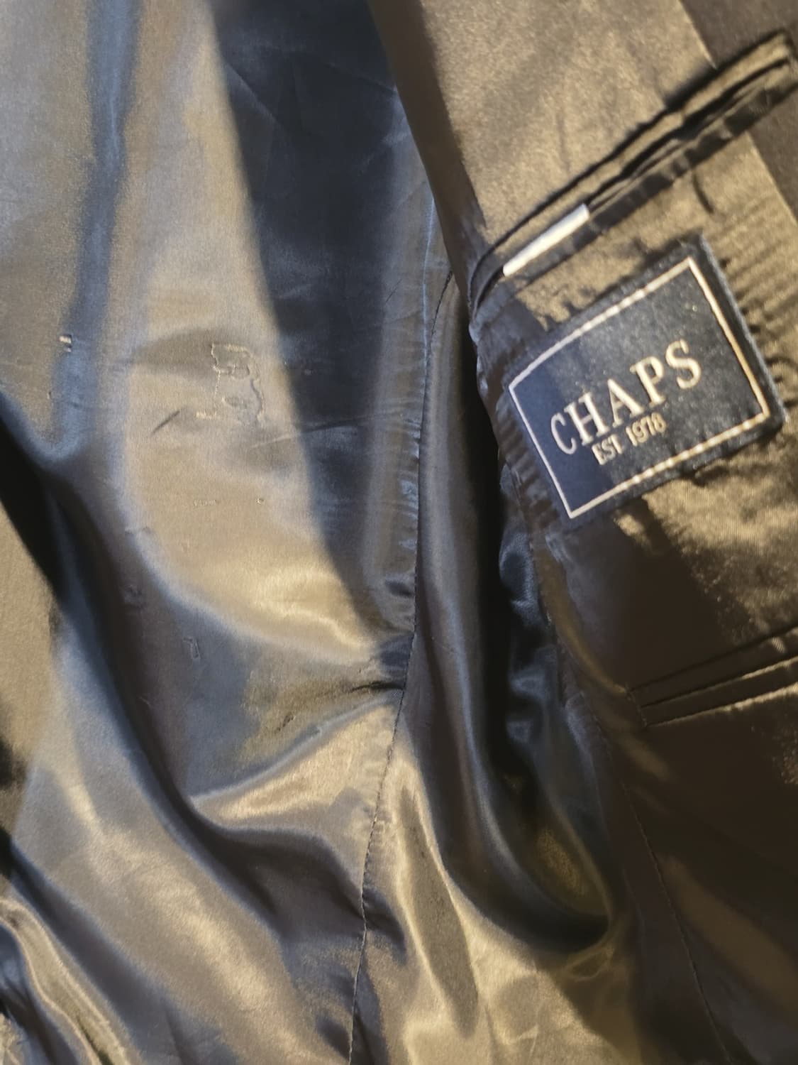 Chaps 블랙 금장 투버튼 블레이저 자켓 상품이미지4