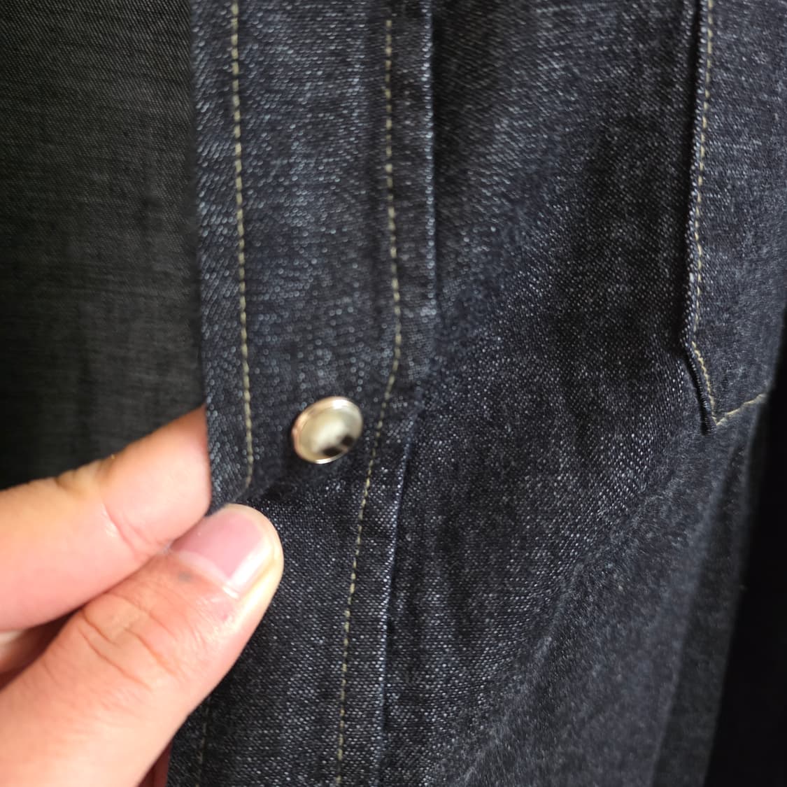 엘무드 테리 웨스턴셔츠 데님셔츠 상품이미지3