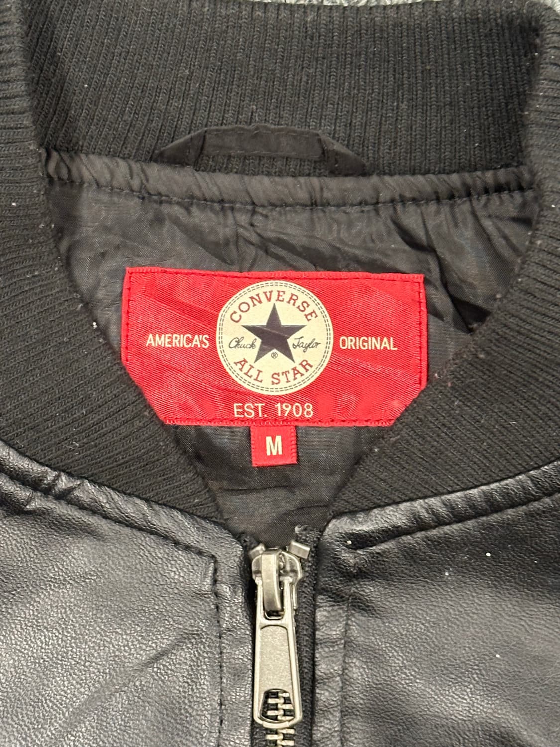 M)컨버스 빈티지 레더 바시티 자켓 상품이미지6