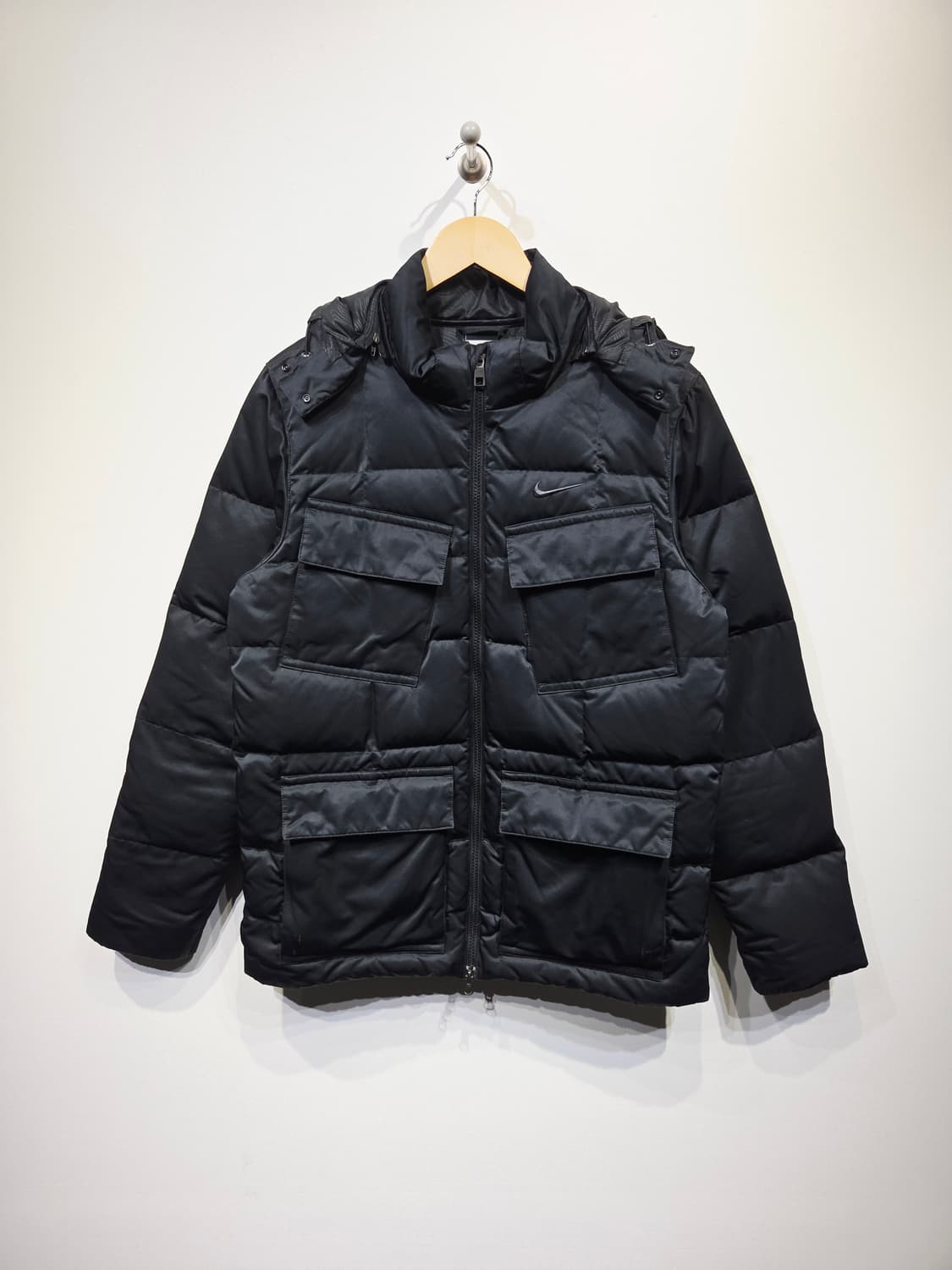나이키 블랙 포켓 덕다운 패딩 자켓 상품이미지2