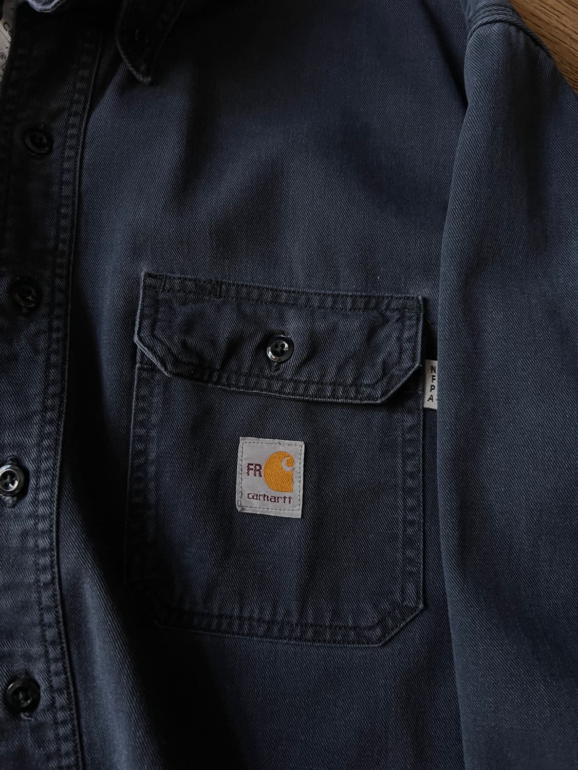 [2XL]칼하트FR USA 2포켓 다크네이비 워크 셔츠 상품이미지3
