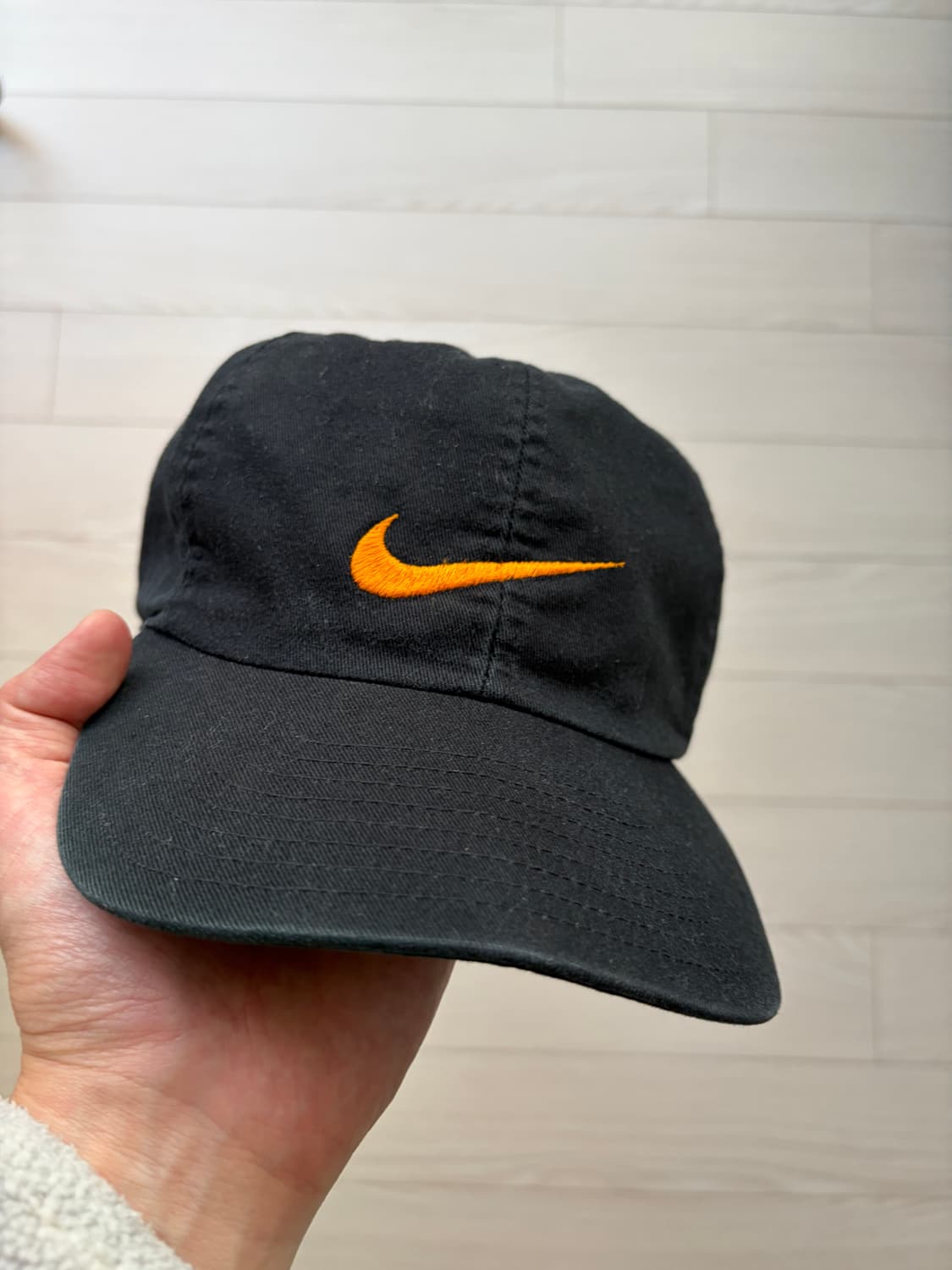 90s 올드 나이키 old nike 오렌지 스우시 블랙 볼캡 상품이미지2