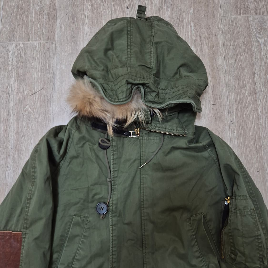 남성 퍼후드 N3B 개파카 야상 점퍼 L(100) 상품이미지2