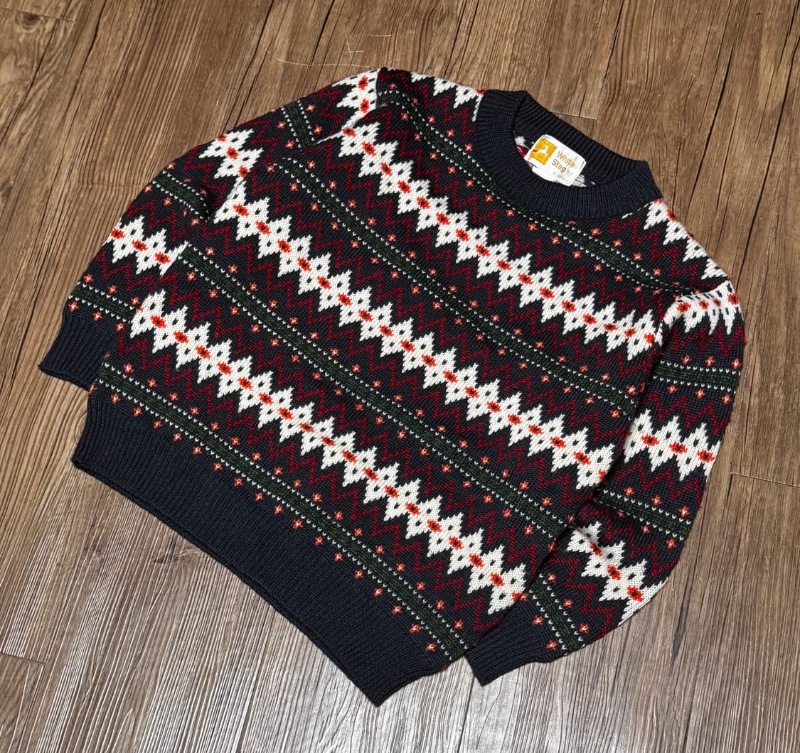 화이트 스태그 도쿄 노르딕 패턴  니트 스웨터 상품이미지1