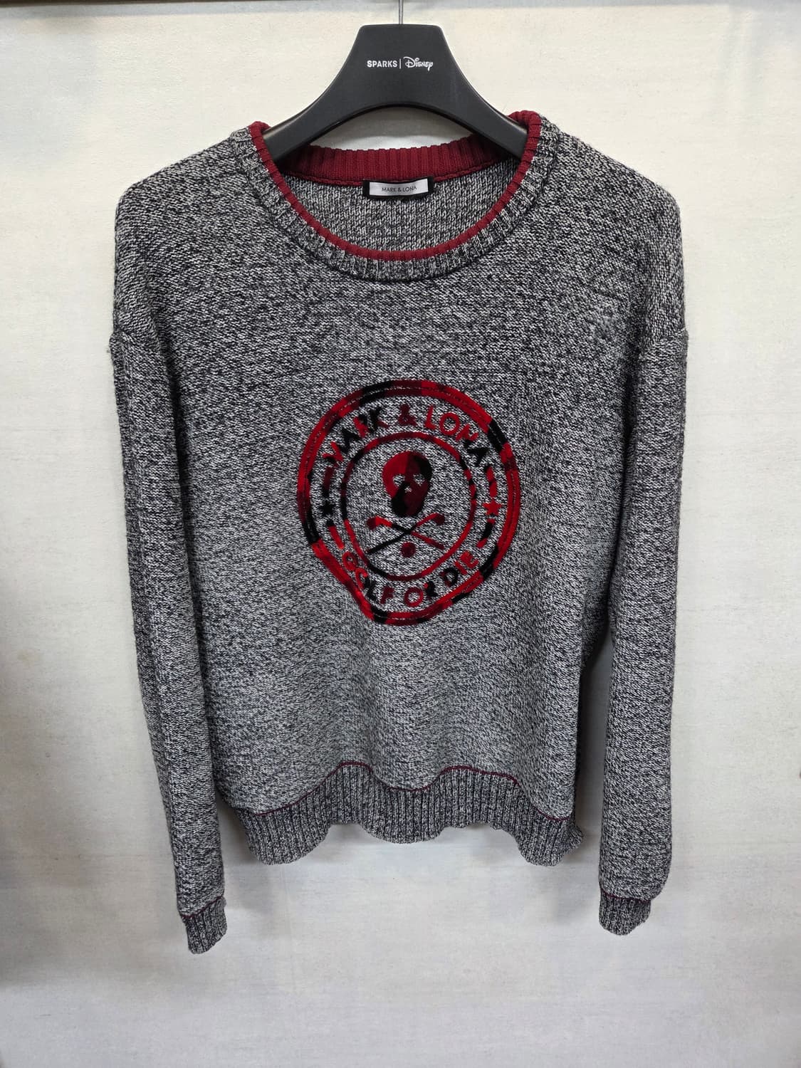 마크앤로나 벨벳로고 안감방풍 니트 L 상품이미지1