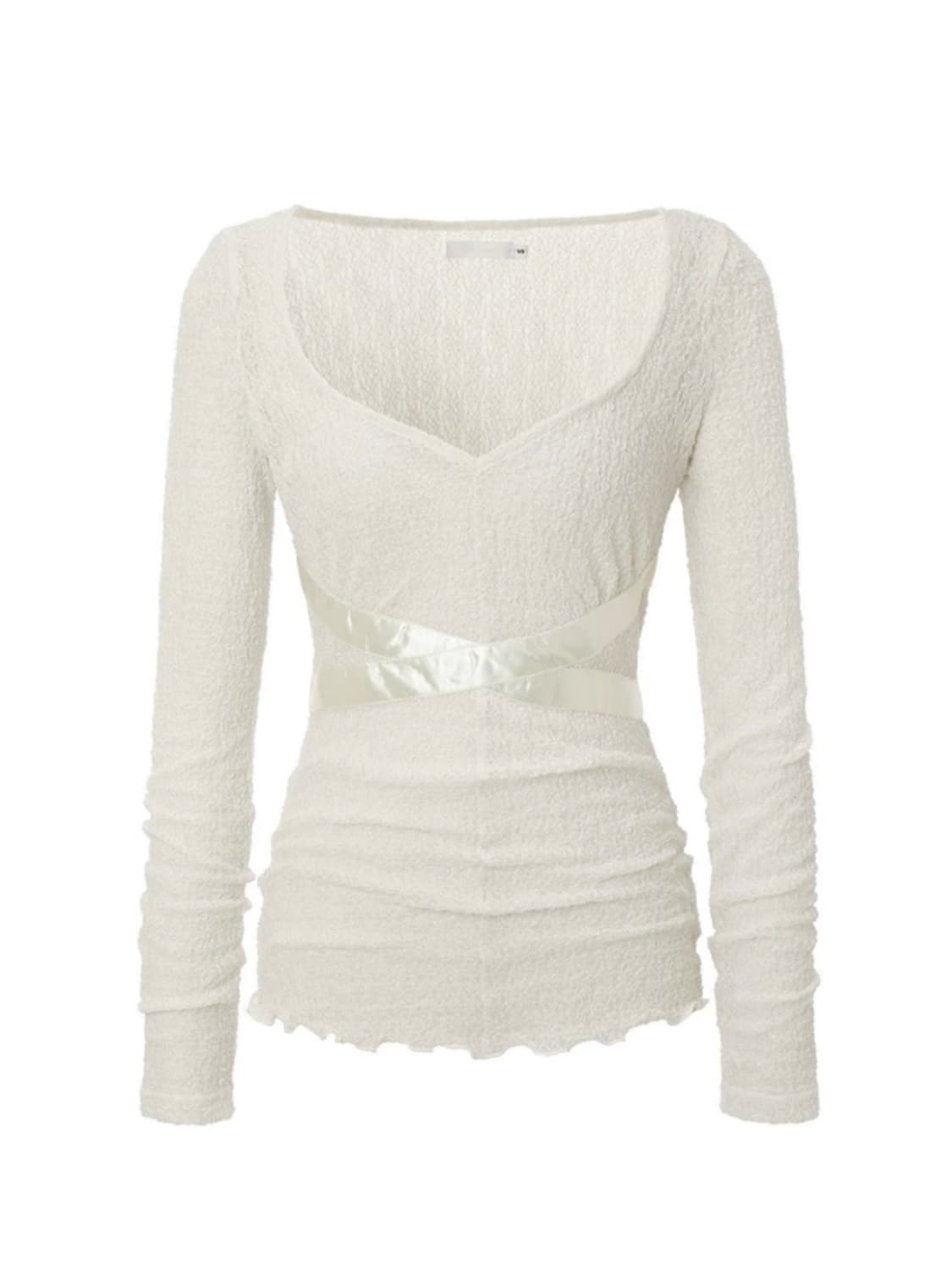 THREETIMES 쓰리타임즈 cross pearl top 상품이미지1