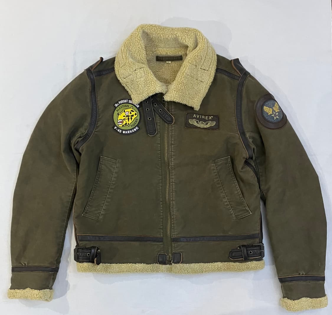 아비렉스 B-3 워호크 페인팅 무스탕 자켓 상품이미지3