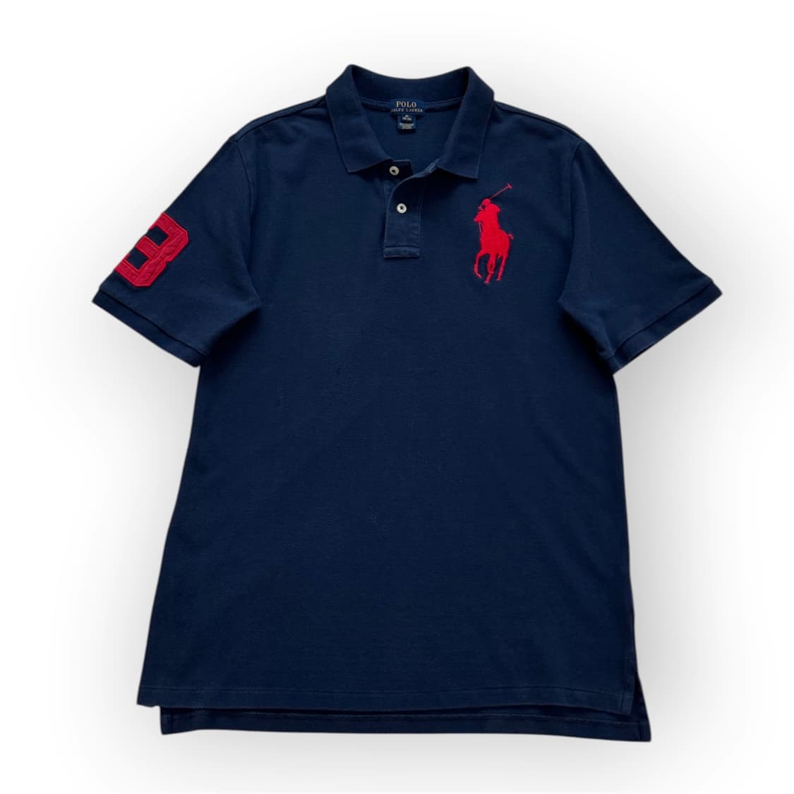 폴로 랄프로렌 레드 빅포니 네이비색상 카라티  상품이미지1