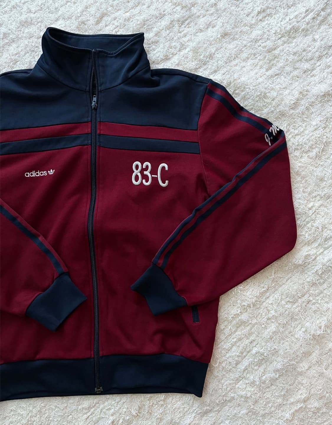 아디다스 베켄바우어 83-C 버건디 네이비 트랙탑져지 상품이미지3
