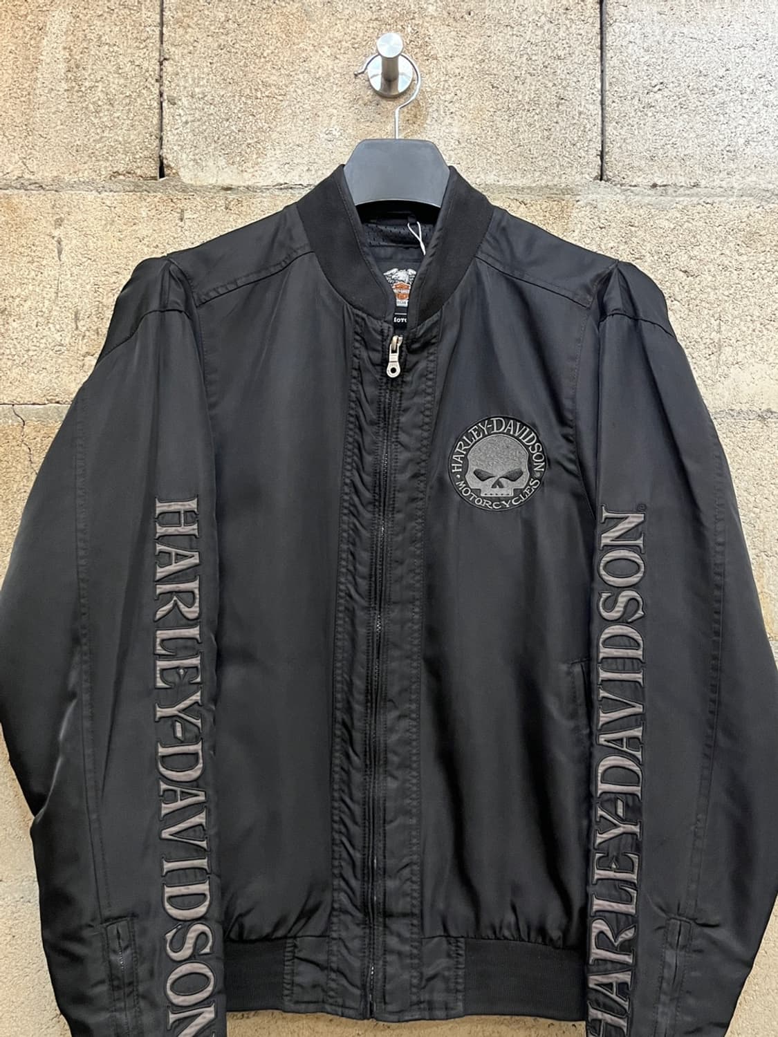 할리 데이비슨 스컬 나일론 봄버 자켓 상품이미지2