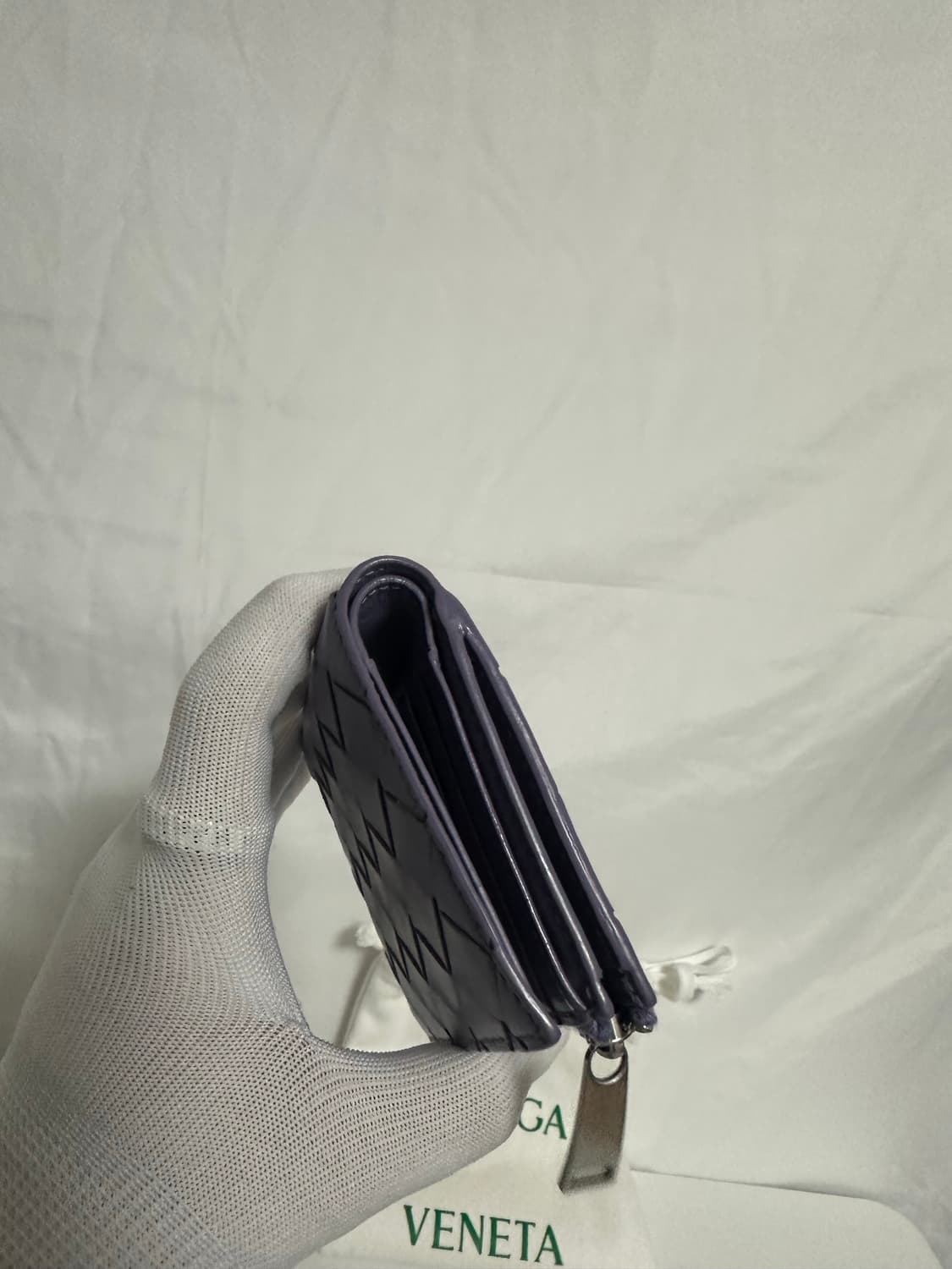 보테가베네타 지퍼 반지갑 라벤더 (OS) 상품이미지5