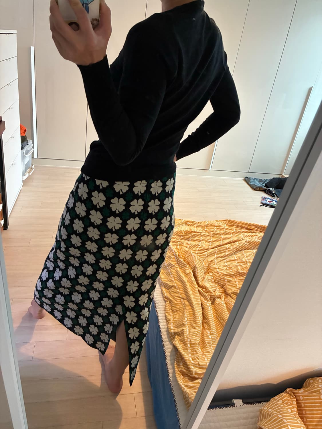 EQL x kittybunnypony 클로버니트스커트🍀 상품이미지6