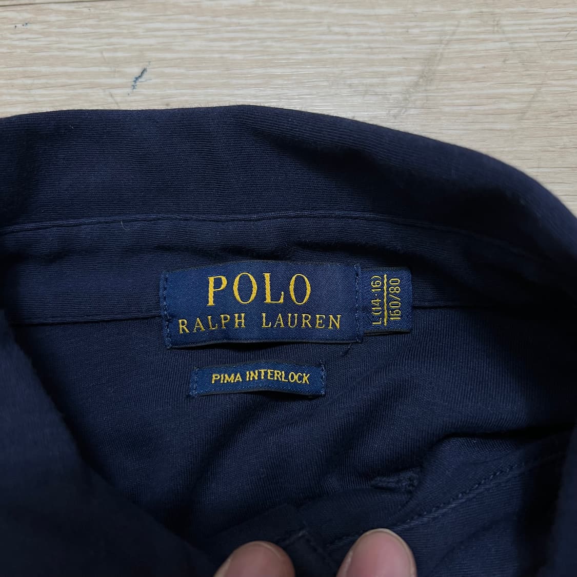 폴로 랄프로렌 키즈 피마코튼 PK 카라티 [네이비] L(14-16) 상품이미지5