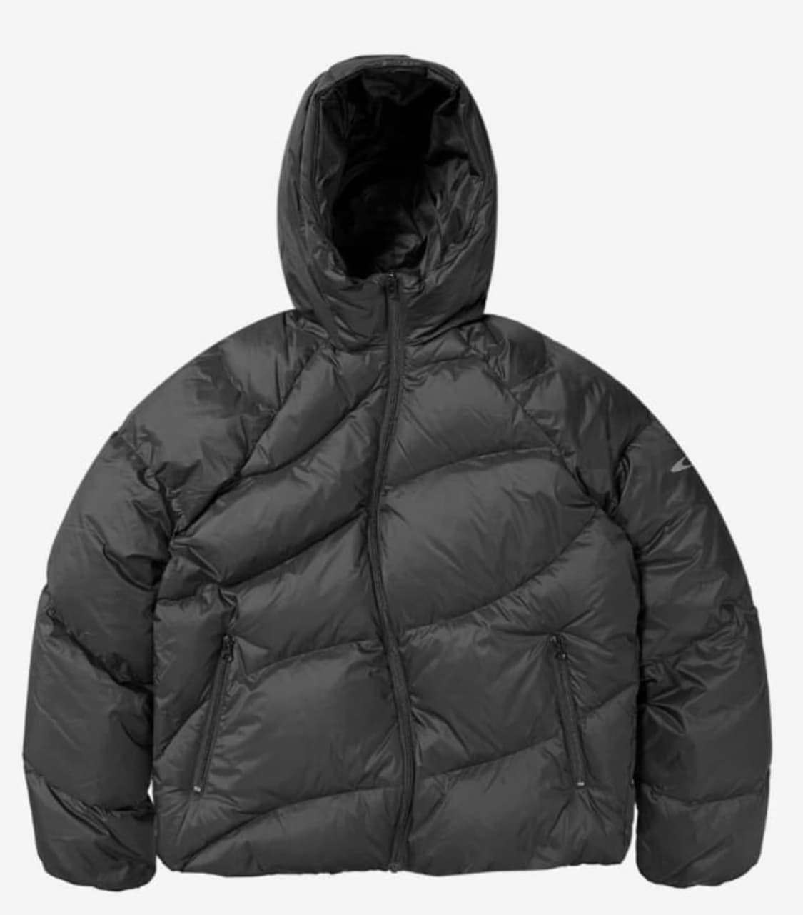 [XL] 라브로스 로고 웨이브 패딩자켓 블랙 상품이미지1