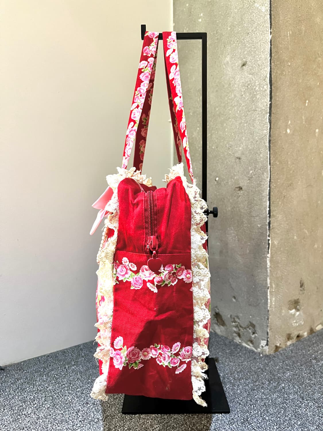 바디라인 펄 리본 백 상품이미지3