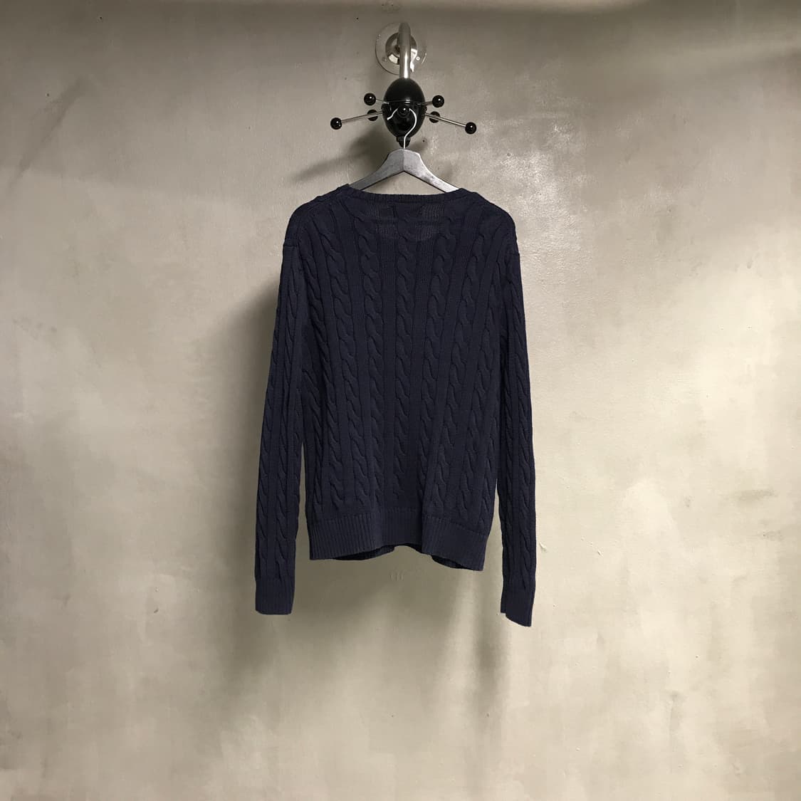 폴로 랄프로렌 QR 케이블 니트 네이비 M 상품이미지6