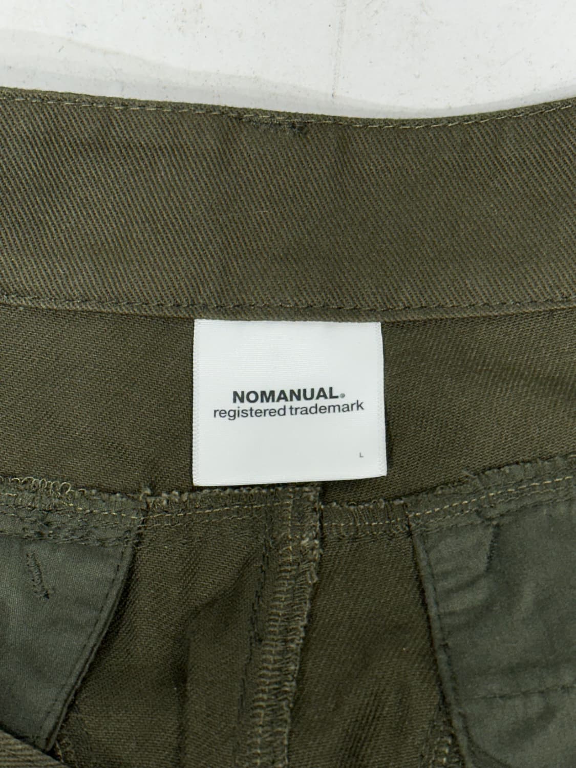 노매뉴얼 새상품 PATCHED PANTS 카키 패치 와이드 팬츠 L 상품이미지7