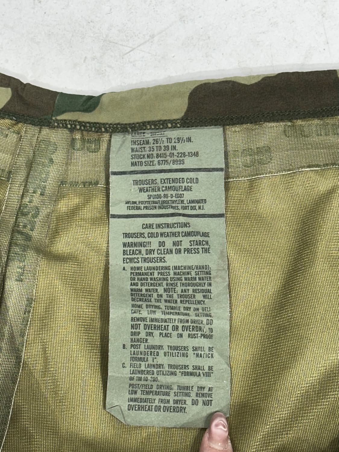 빈티지 카키 밀리터리 미군 카모 오버 트라우저 전투복 바지 미군 팬츠  상품이미지7