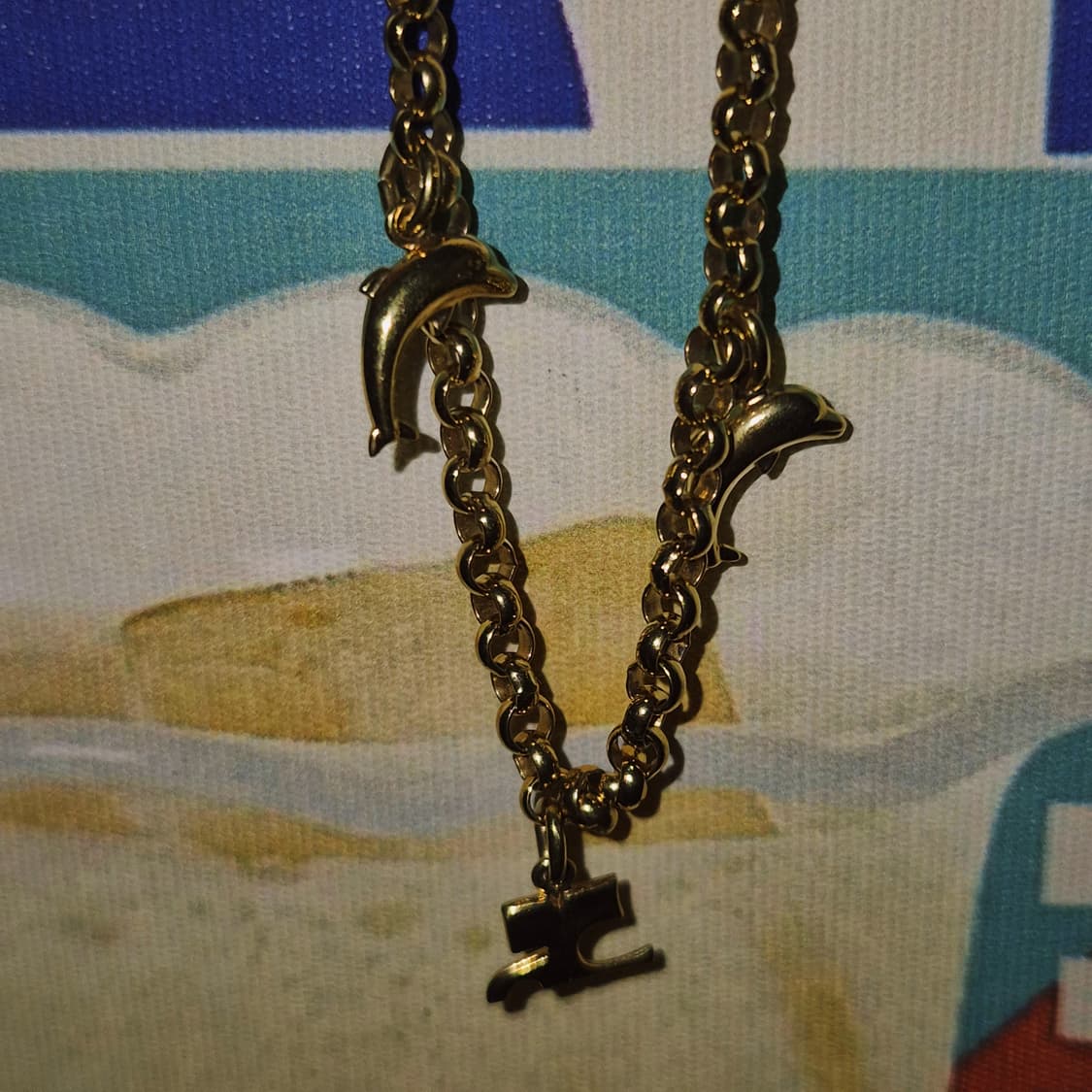 90s 꾸레쥬 스페이스 돌고래 레이어드 목걸이 상품이미지6