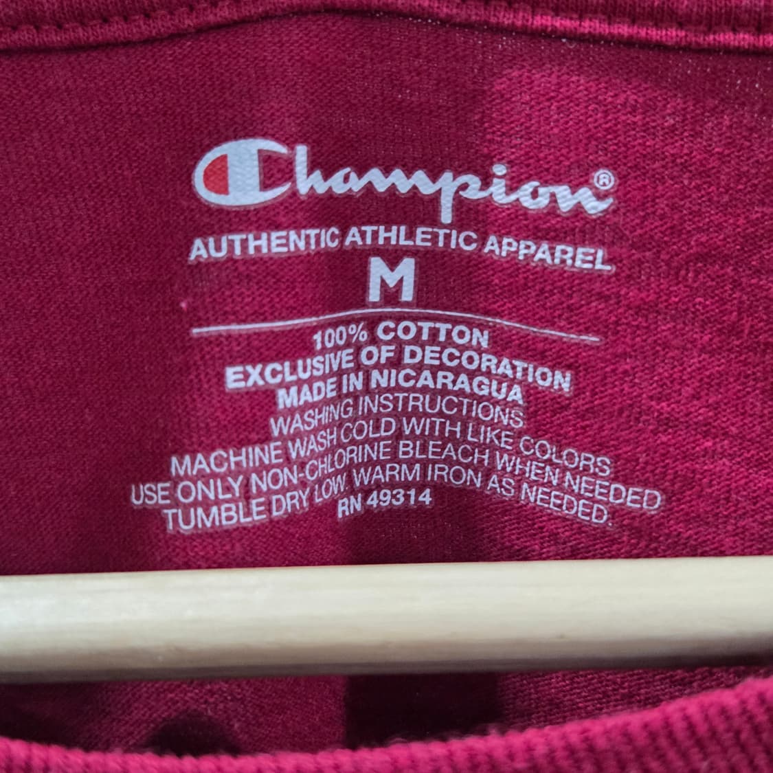 챔피온 프린팅 티셔츠 레드 M  상품이미지3