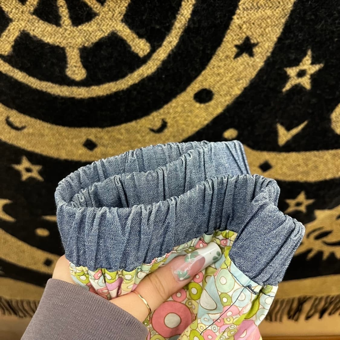 빈티지 모리 하구미 에스닉 히피 플라워 패치워크 롱스커트 K0158 상품이미지6