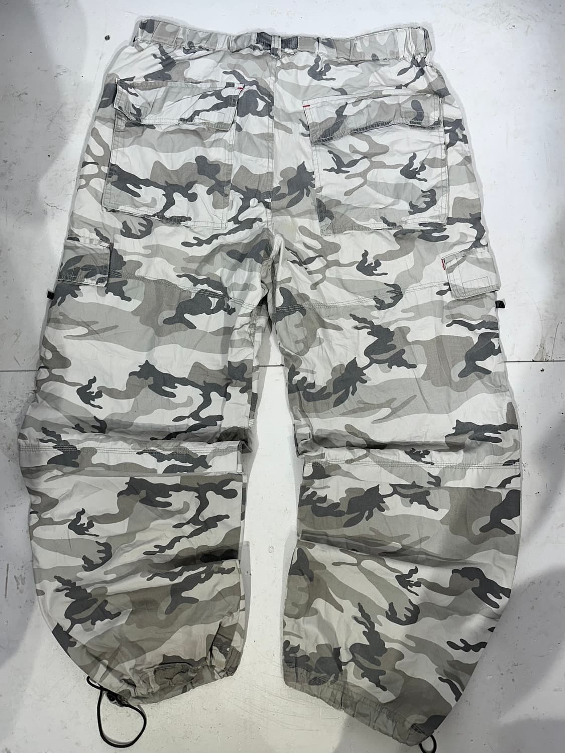 빈티지 그레이 카모 카고 와이드 팬츠 L 상품이미지5