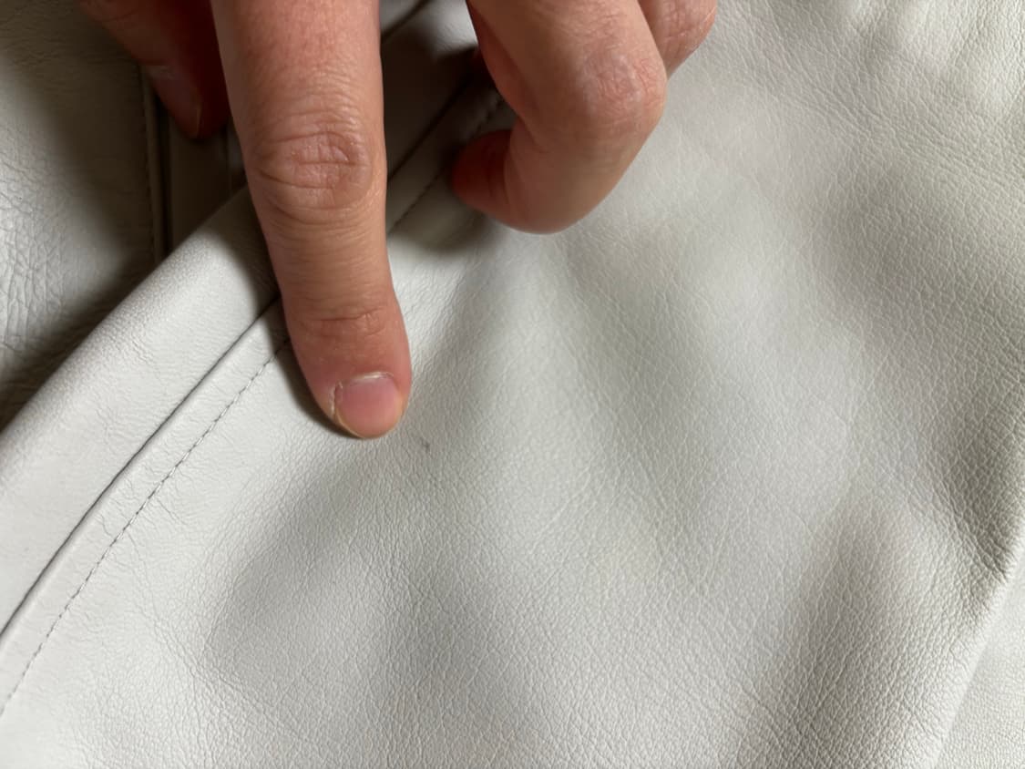 Barassi 화이트 양가죽 자켓 M 상품이미지7