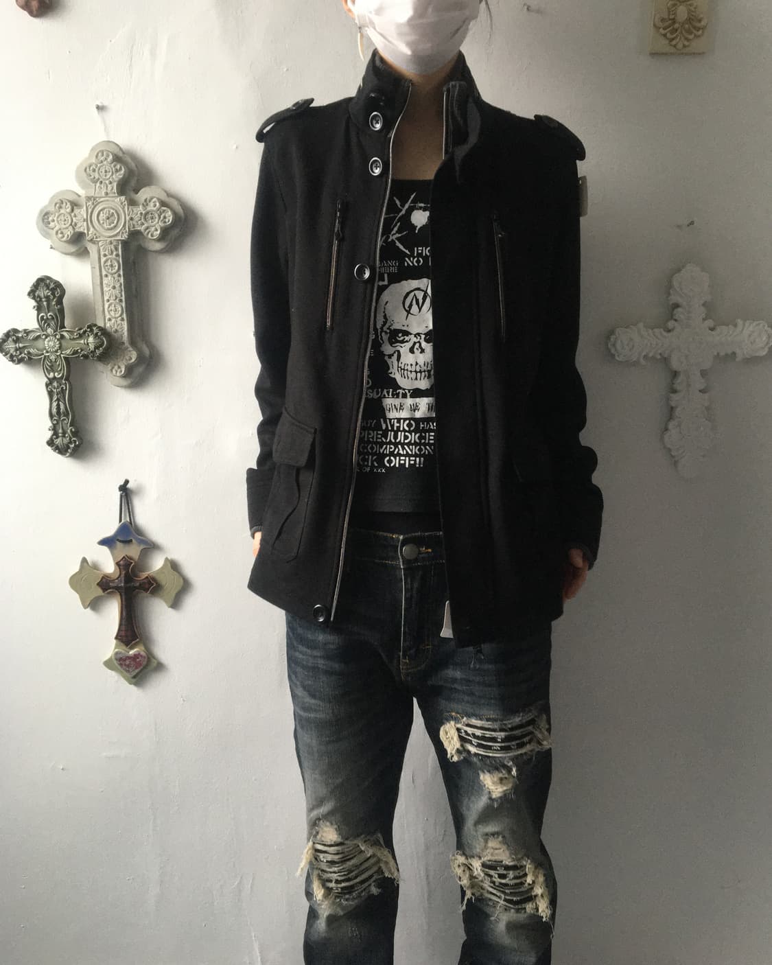 High neck woolen jacket 상품이미지7