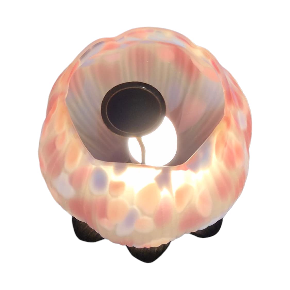 90s 호야 크리스탈 퍼플 튤립 화분 탁상 램프 상품이미지3