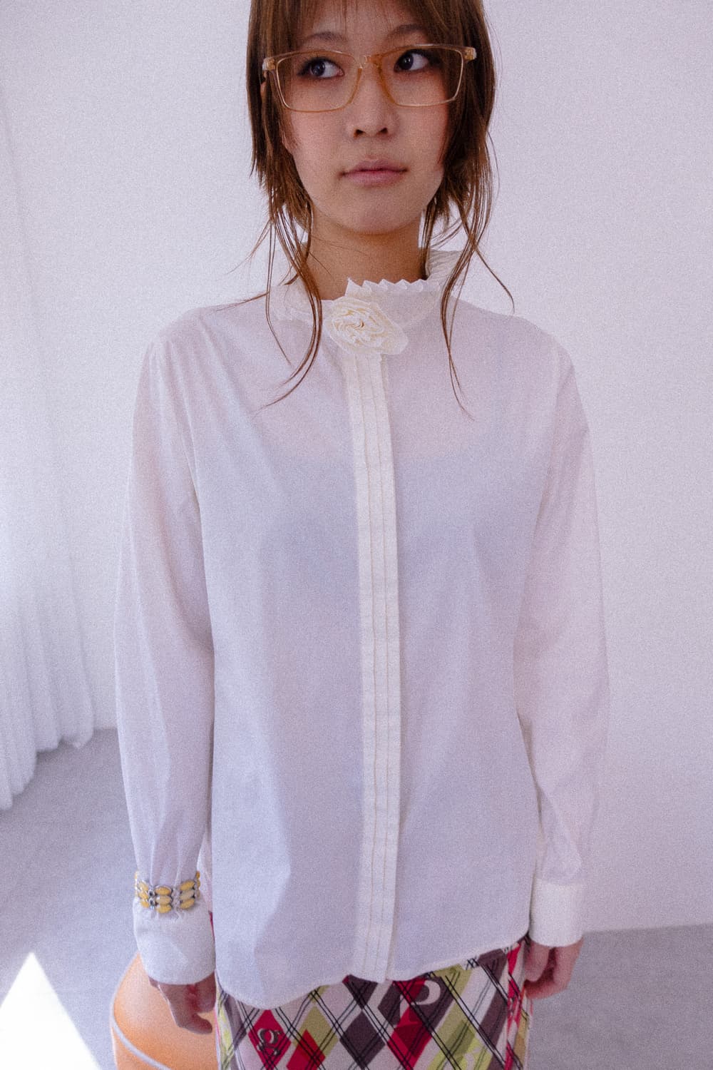 Armani Collezioni rose bud pleats shirts 상품이미지3