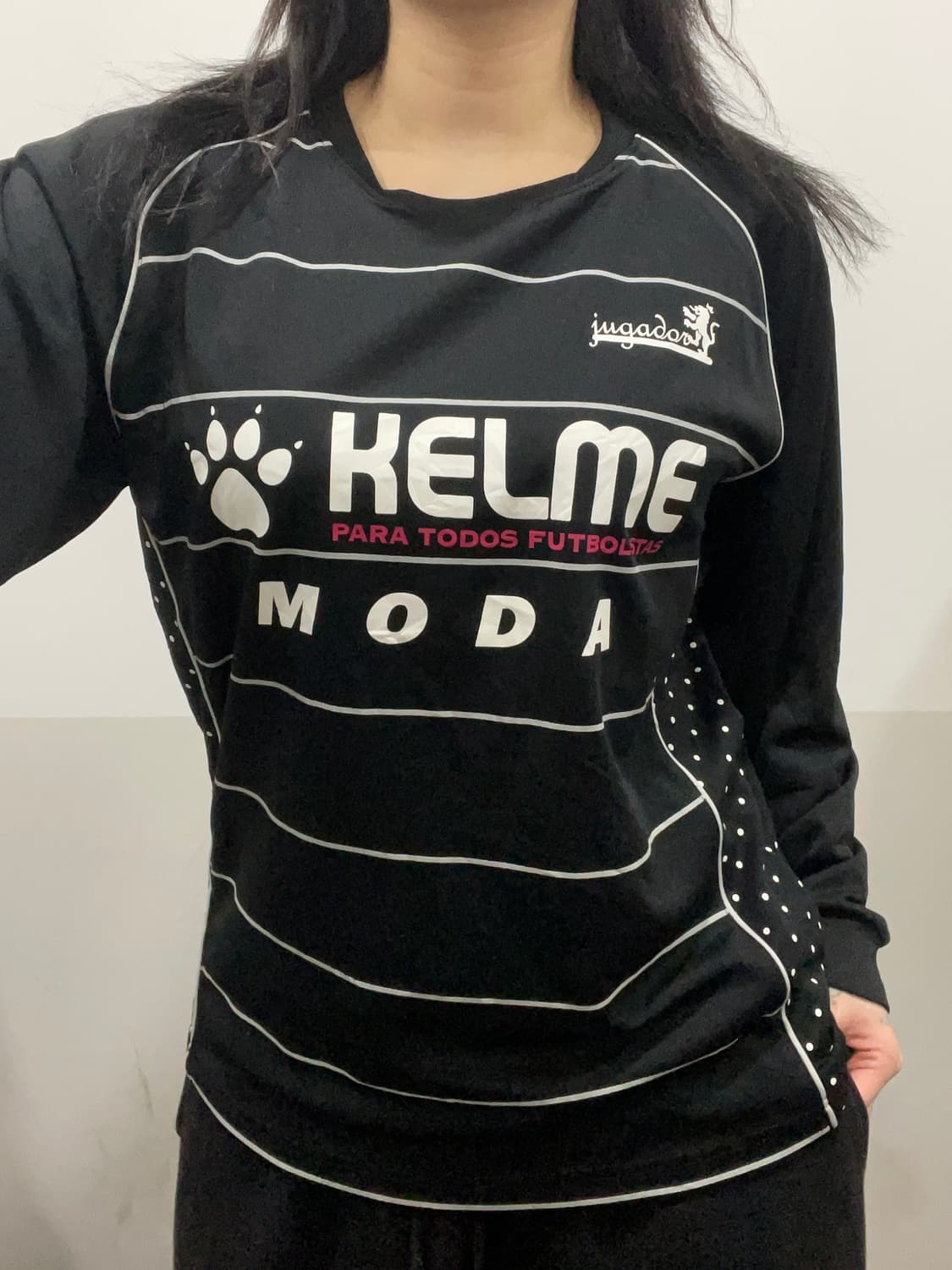 KELME 켈미 빅로고 화이트 도트 블록코어 긴팔 져지 롱슬리브 상품이미지1