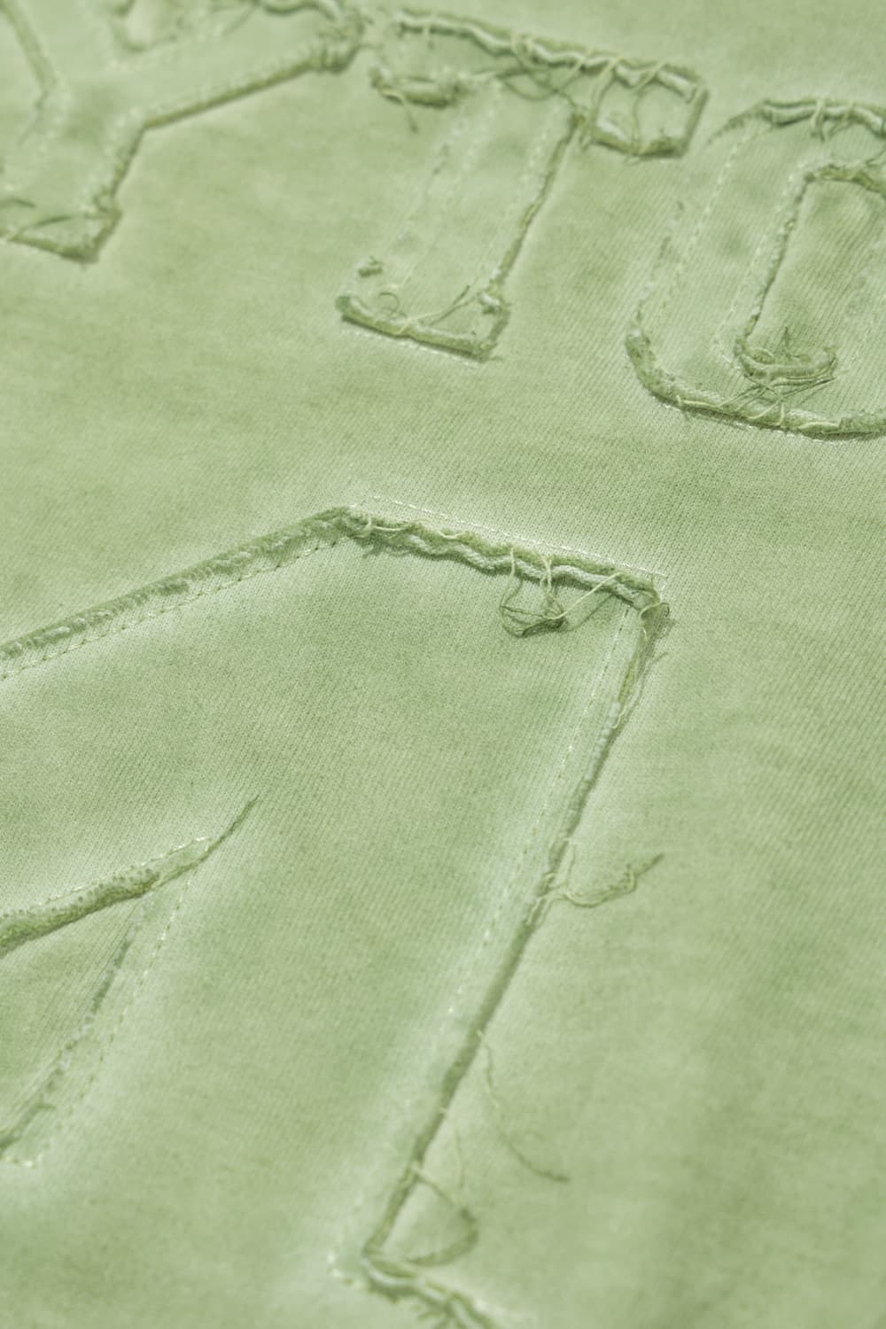 Icyto raw edged cut t-shirt light green 상품이미지10