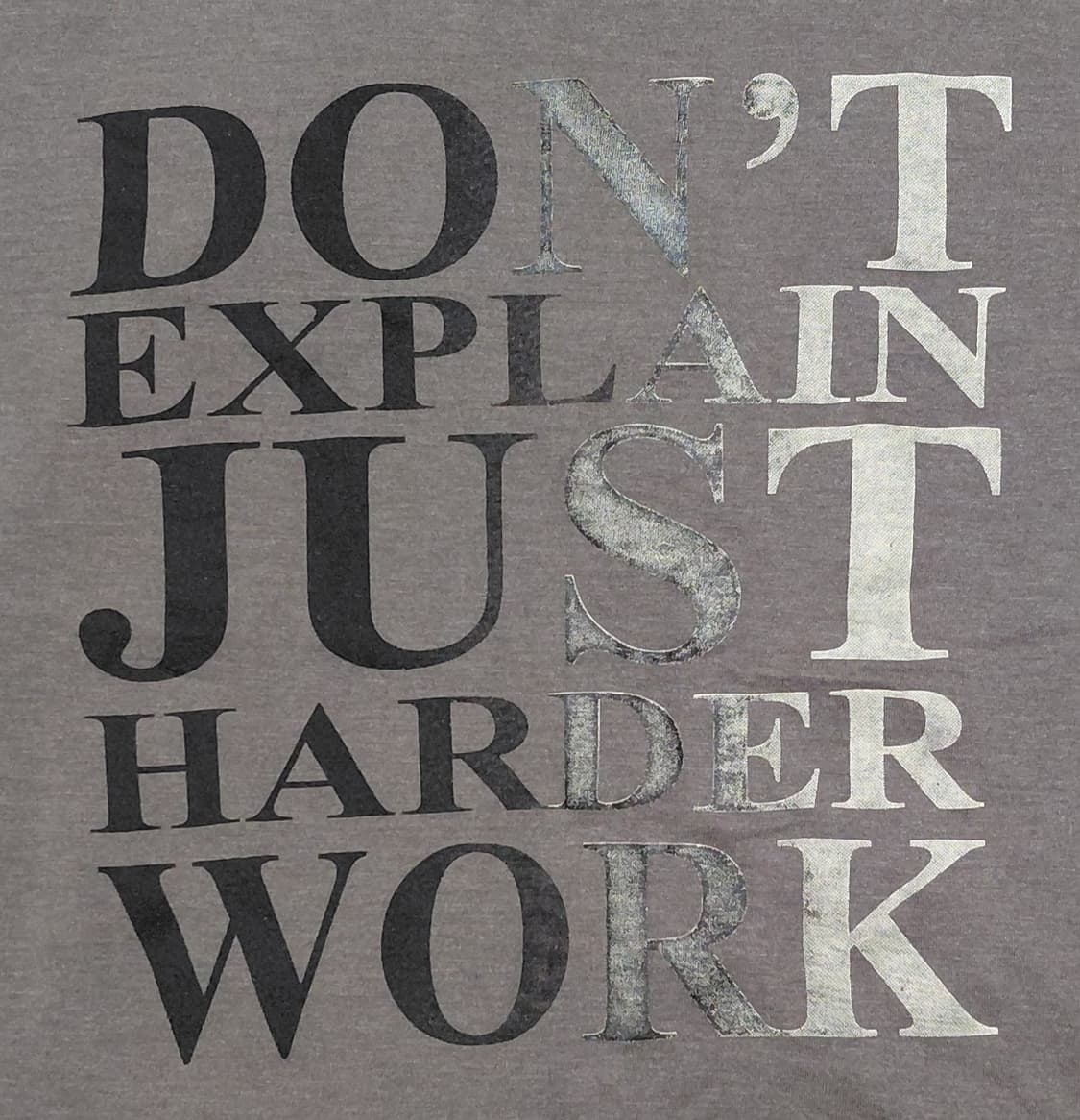 [90] Timothy 워크웨어 무드 레터링 반팔 티셔츠 (차콜) 상품이미지8